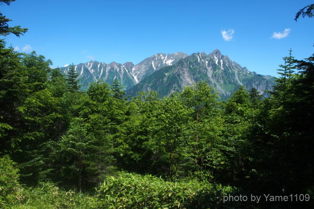 徳本峠から見た穂高