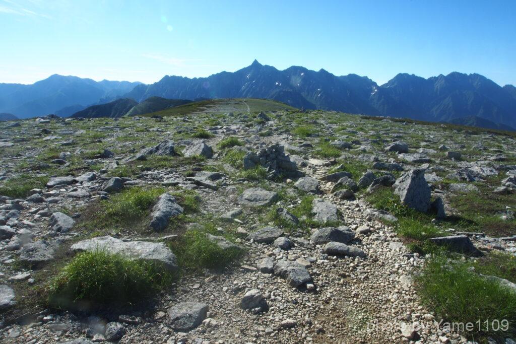 双六岳山頂付近