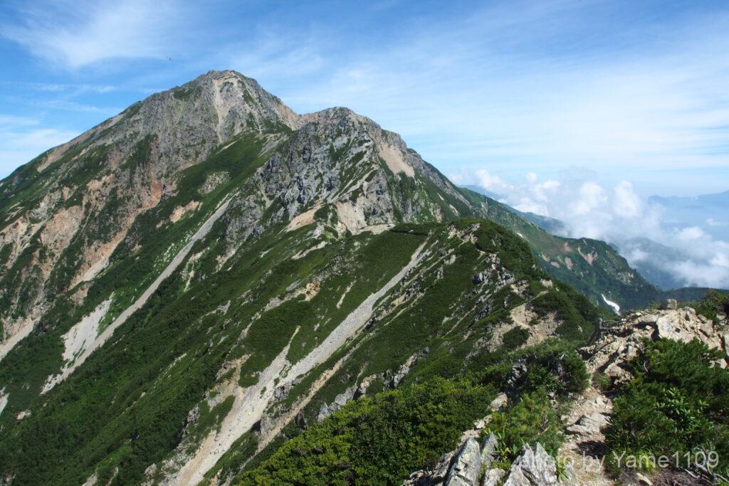 八峰キレットからみた五竜岳