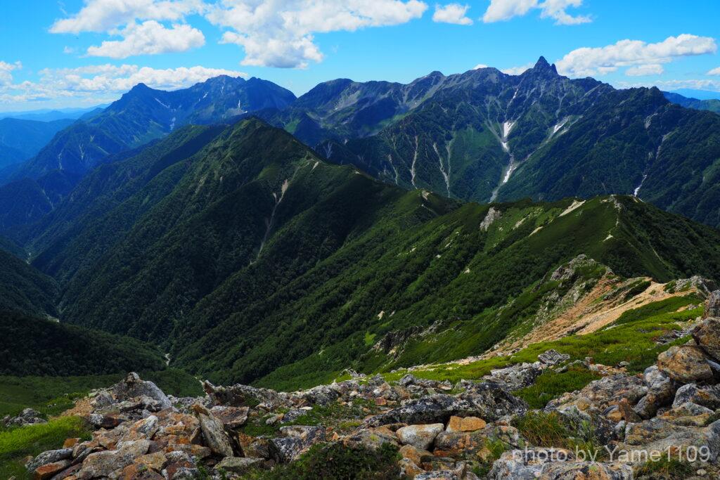 大天井から見た槍穂高連峰