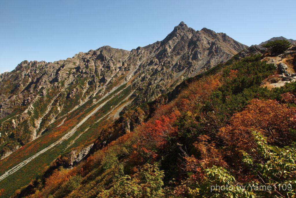 秋の西鎌尾根から槍ヶ岳